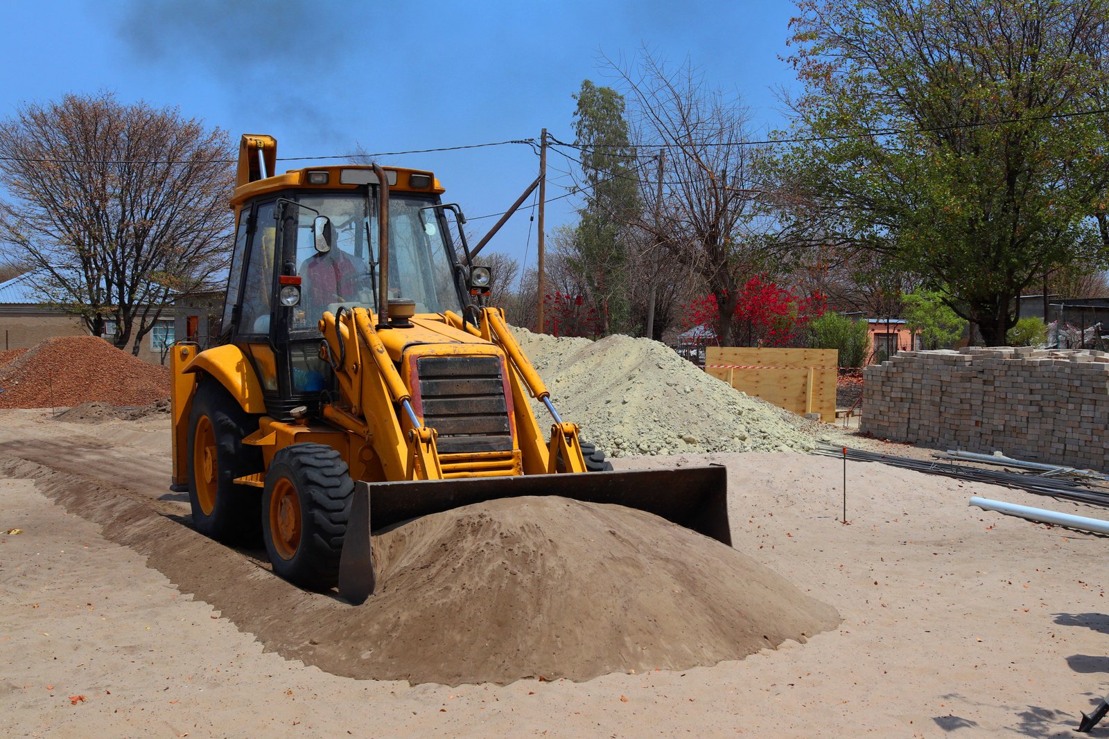 Modern construction excavation