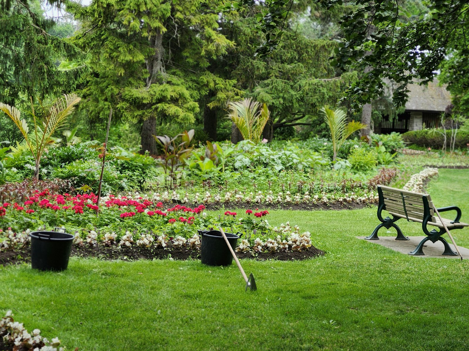 Landscaped garden patio